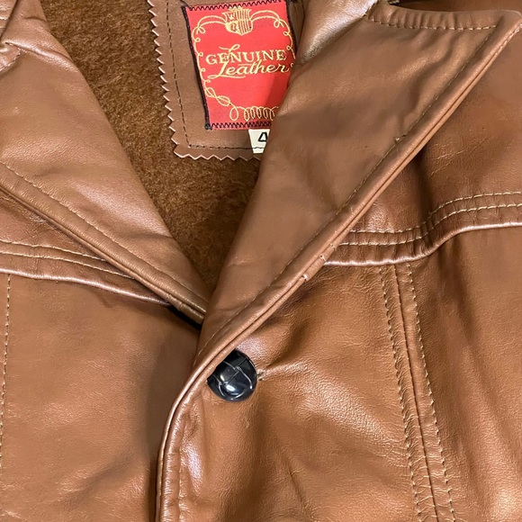 Pimpy 1960's 60's 1960s 60s Vintage Lined Leather Jacket - Picture 5 of 16